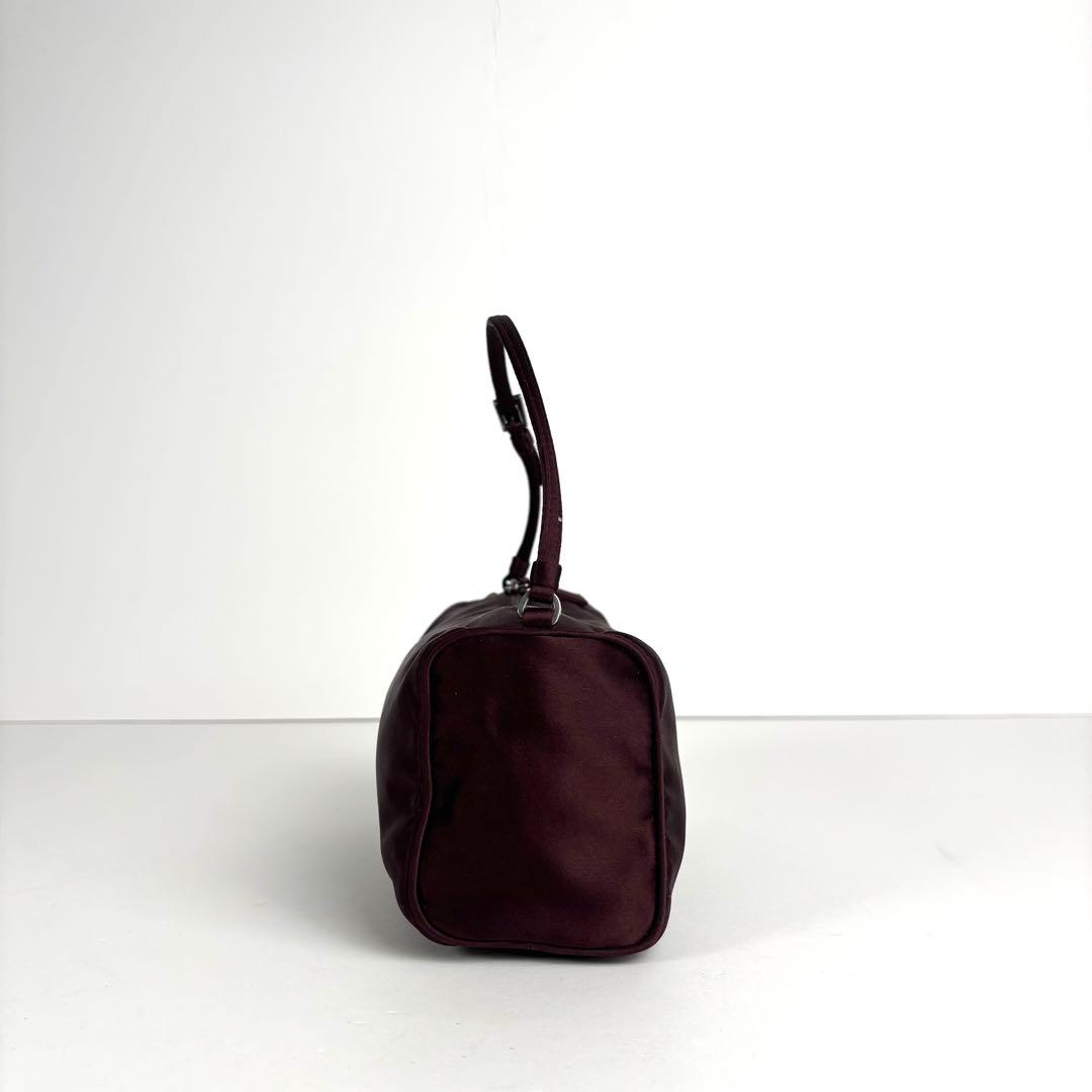 未使用に近い PRADA プラダ サテン アクセサリーポーチ ハンドバッグ