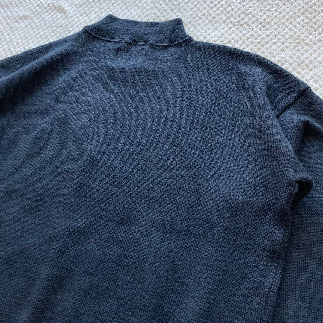 希少 XL 美品 70s USN ゴブセーター ニット 実物 海軍 モックネック