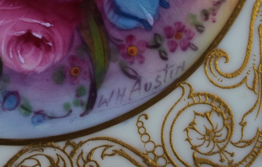 1926年 ロイヤル・ウースター　W.H.Austin画　キャビネットプレート