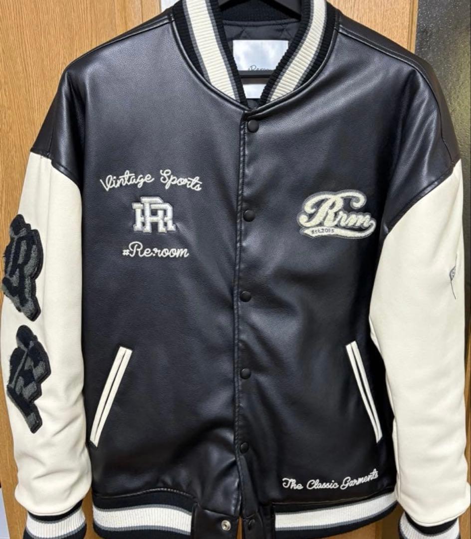 リルーム　スタジャン　黒　M-Lサイズ