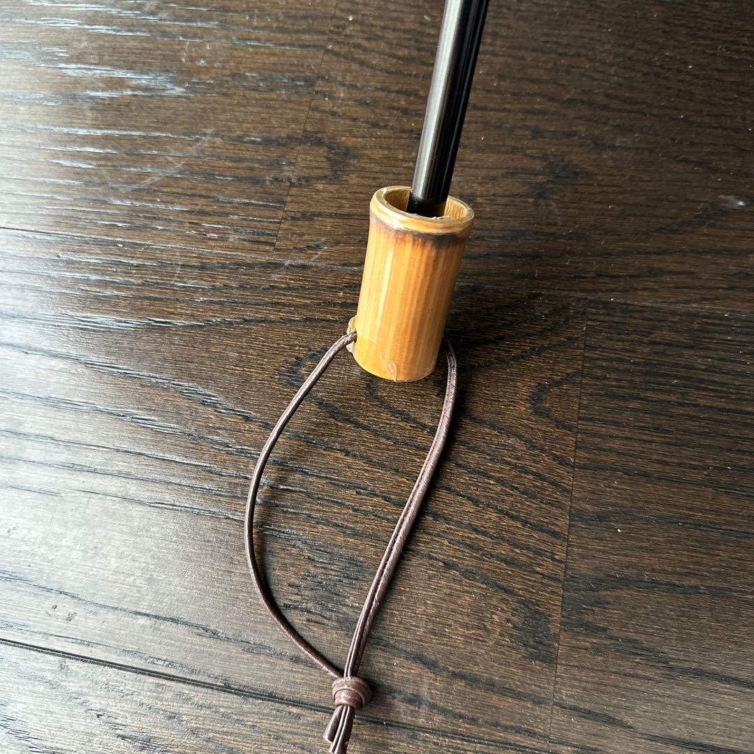 Sun Barriear100 ストライプ柄 フリル付き折りたたみ日傘　美品