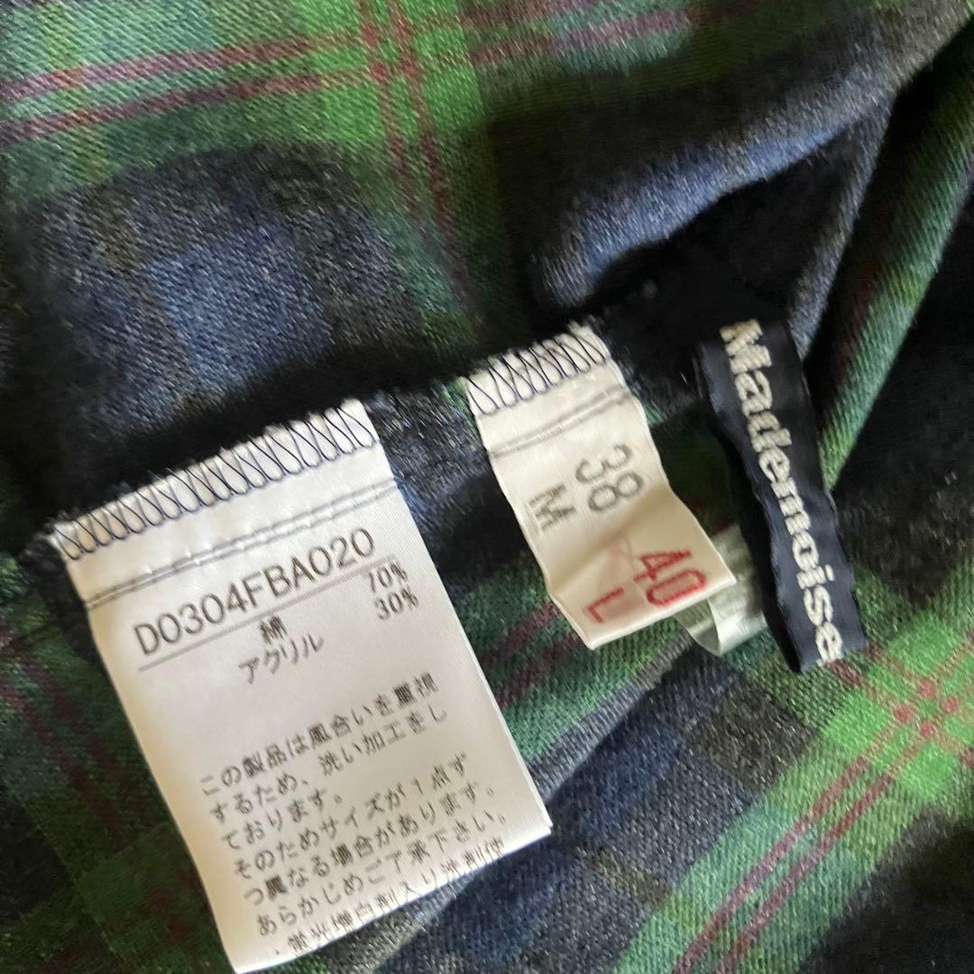 【未使用】Mademoiselle NON NON チェック柄チュニックブラウス