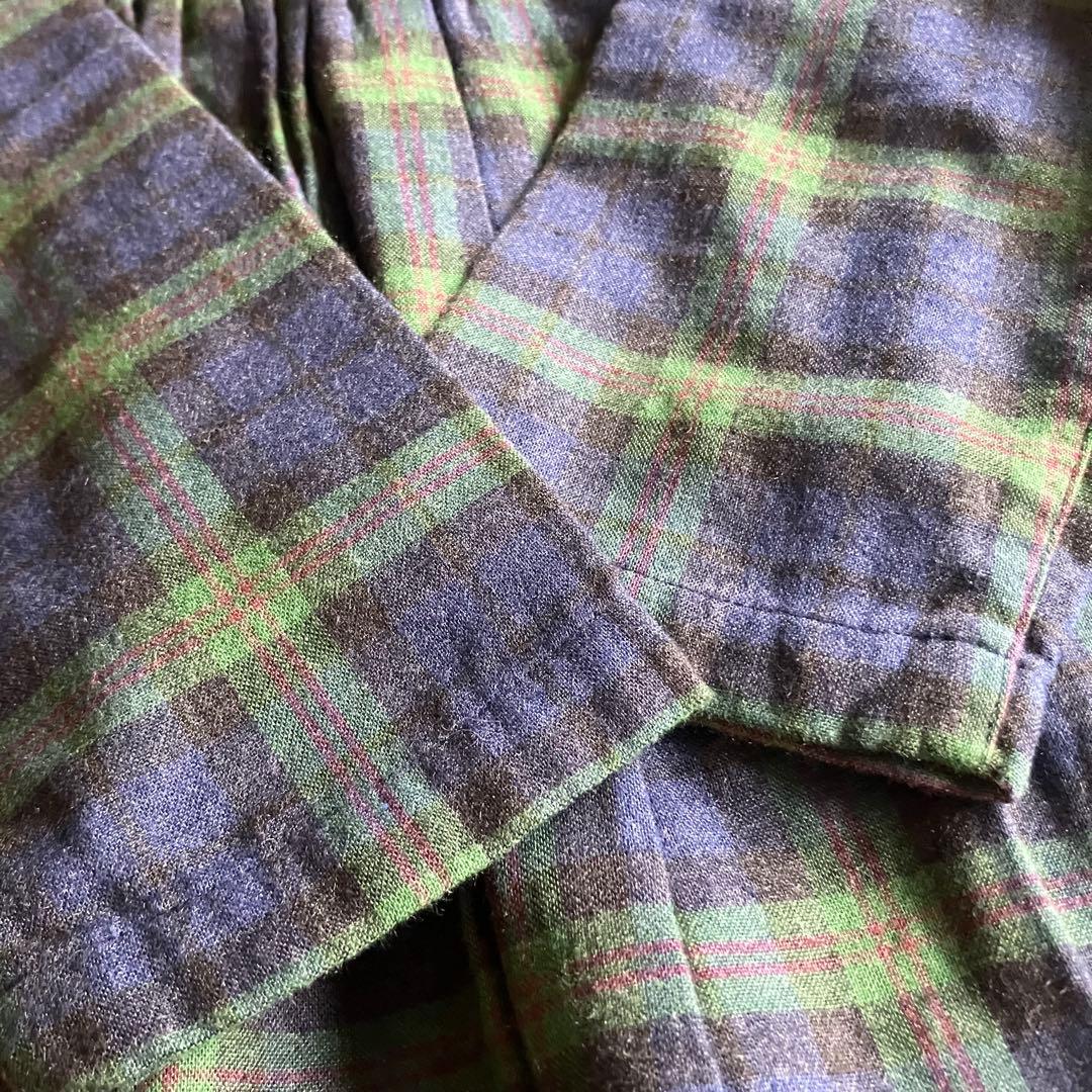 【未使用】Mademoiselle NON NON チェック柄チュニックブラウス