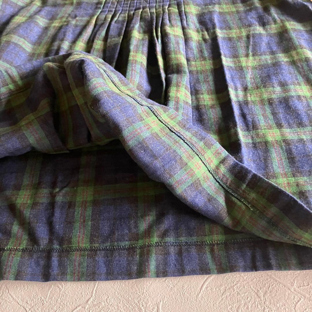 【未使用】Mademoiselle NON NON チェック柄チュニックブラウス