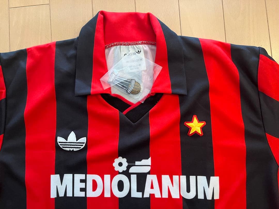 ACミラン 91-92 ホーム 長袖 インターコンチネンタルカップパッチ付き