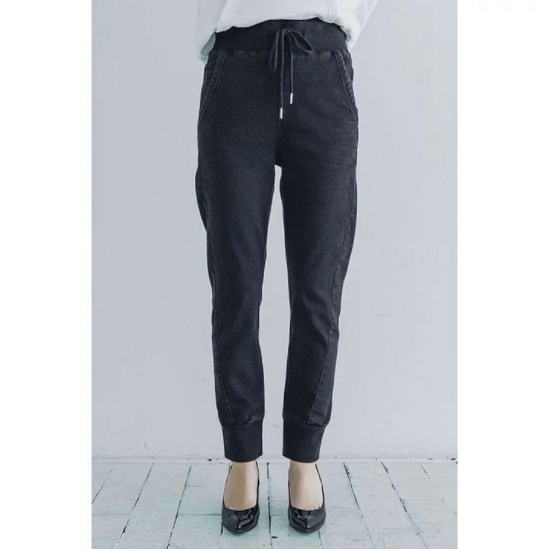 ★セール 新品 送料込★INDIMARK ジーンズ 裾リブ W158-1 黒★