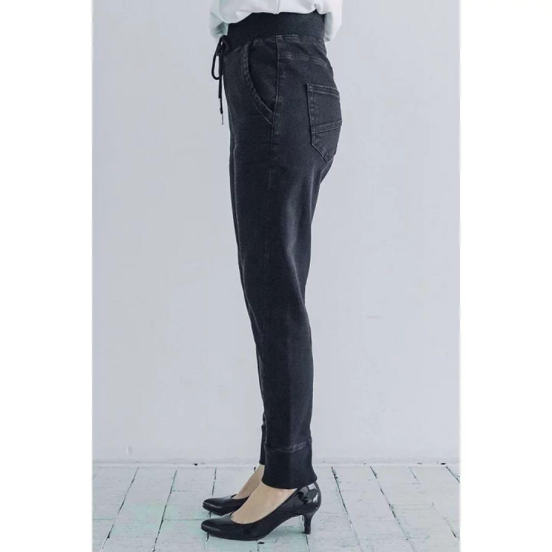 ★セール 新品 送料込★INDIMARK ジーンズ 裾リブ W158-1 黒★