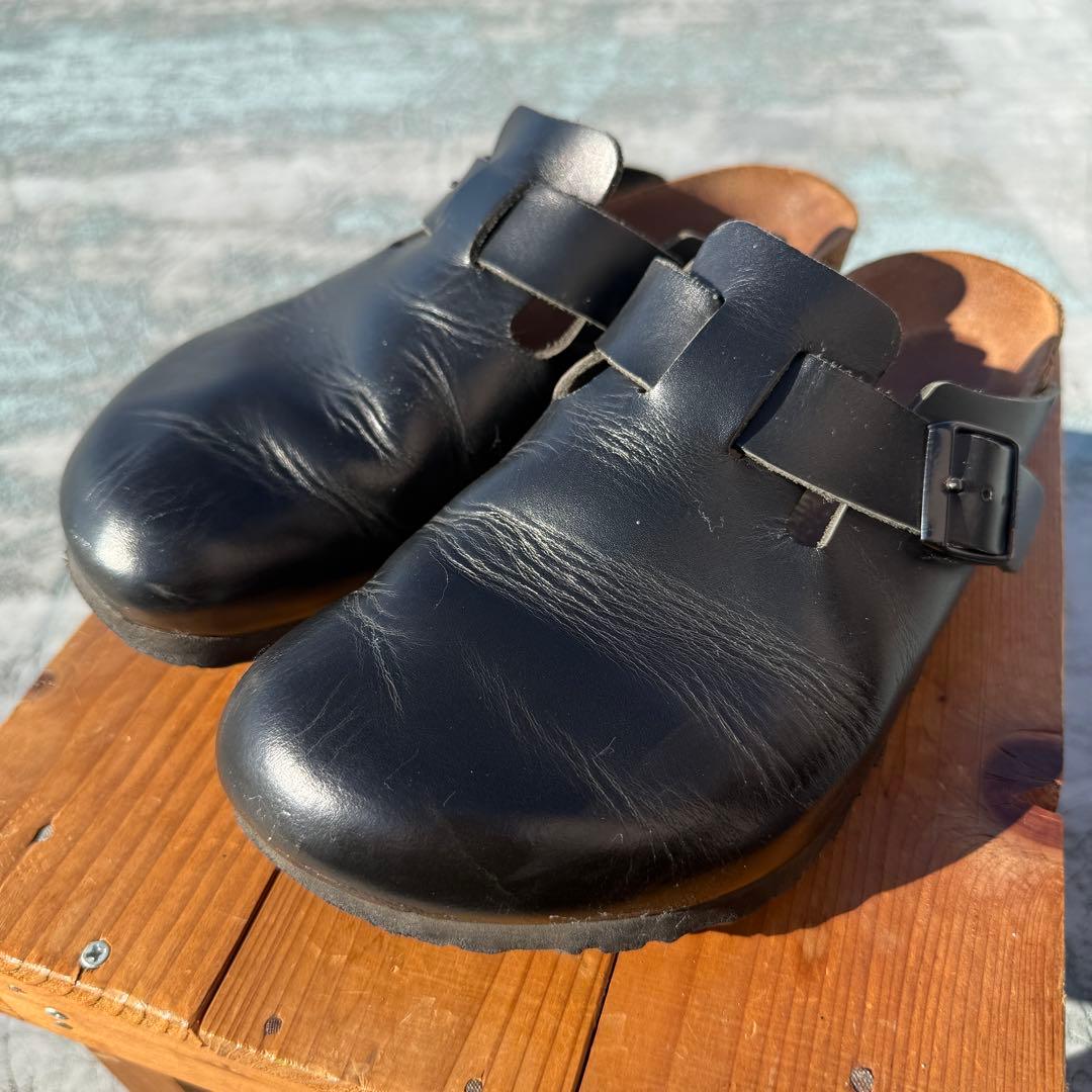 41 ボストン ビルケンシュトック 黒 スムースレザー