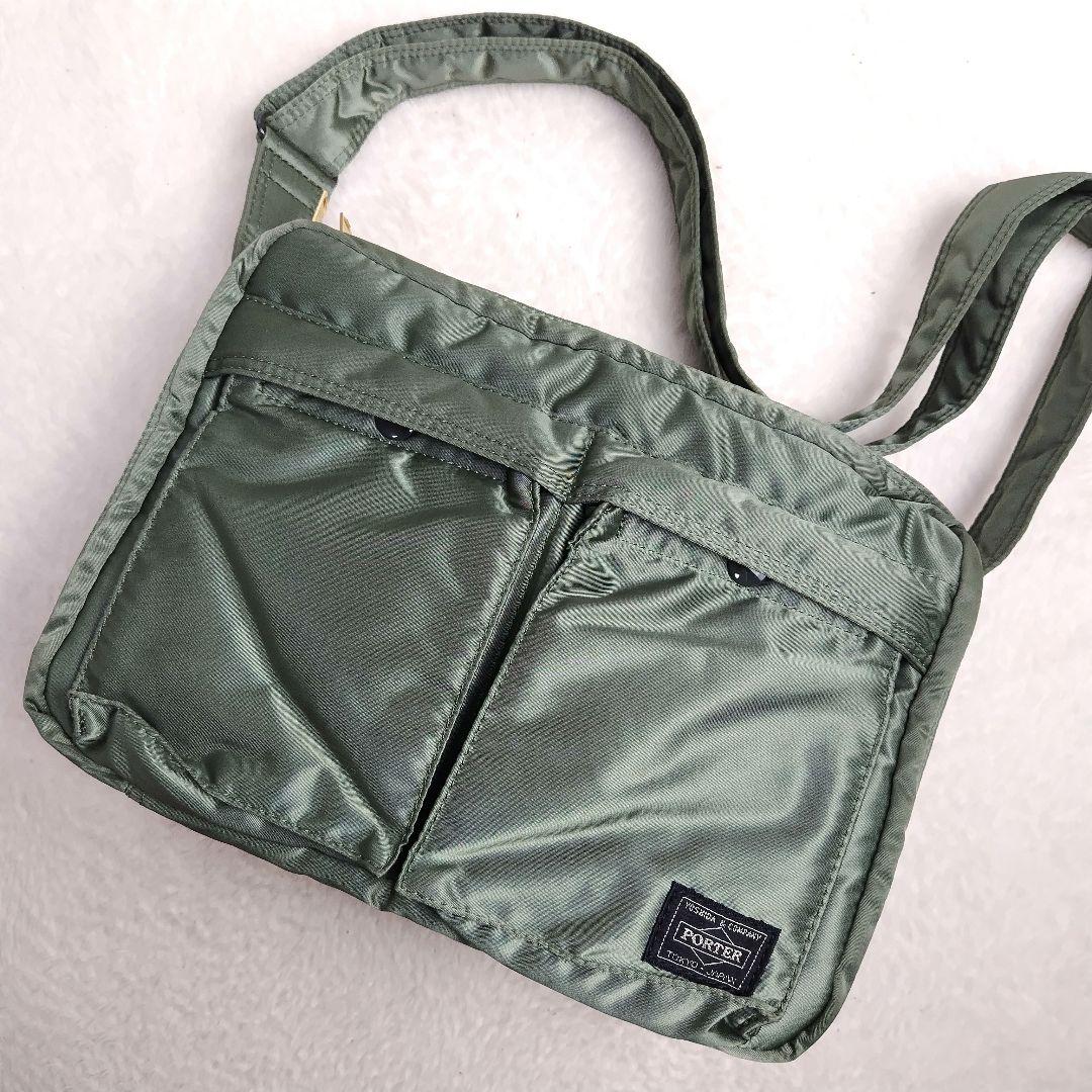 ✨極美品✨ 現行タグPORTER ショルダーバッグ　タンカーセージグリーン