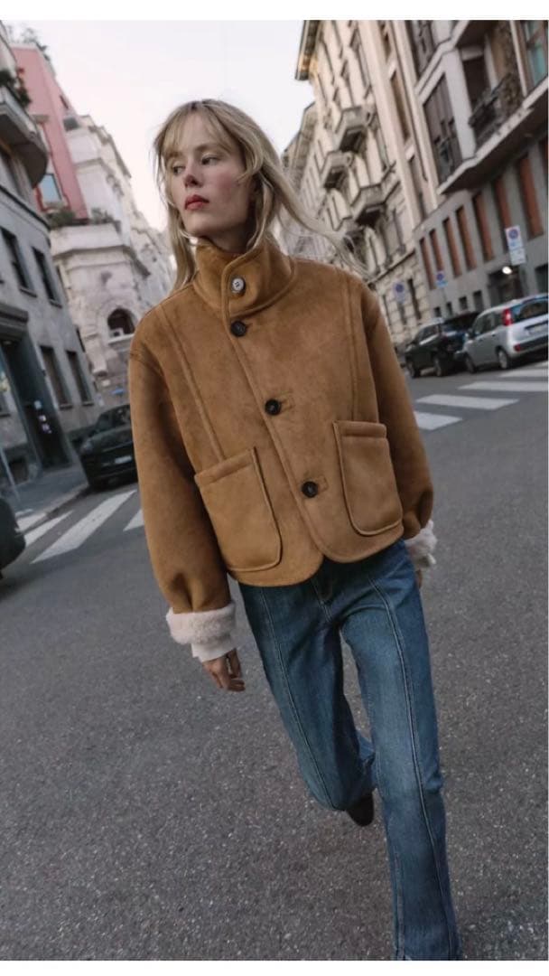 新品タグ付　ZARA リバーシブルダブルフェイスジャケット　M