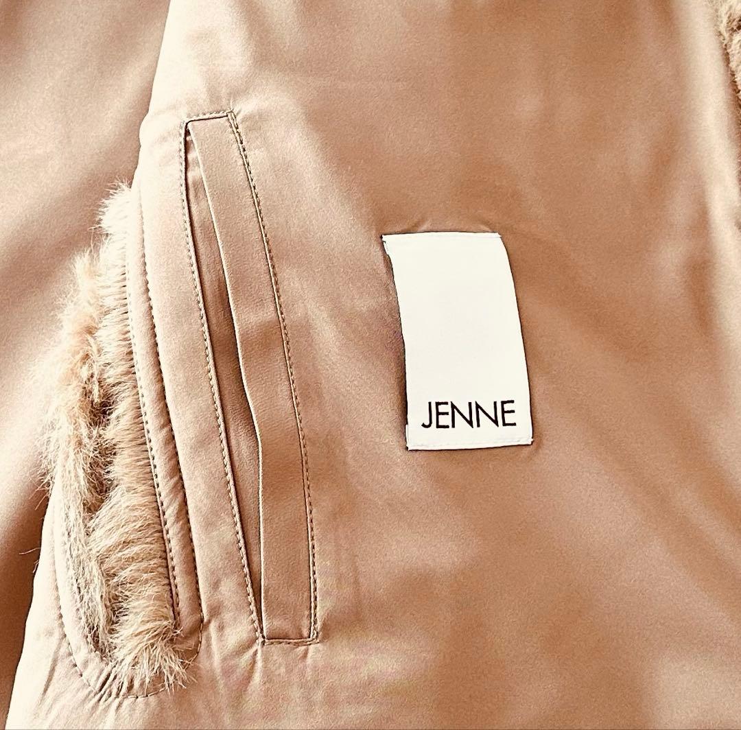 【JENNE】 リッチボリュームファーケープ ベージュ　美品