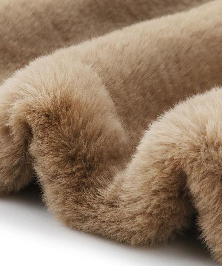 【JENNE】 リッチボリュームファーケープ ベージュ　美品