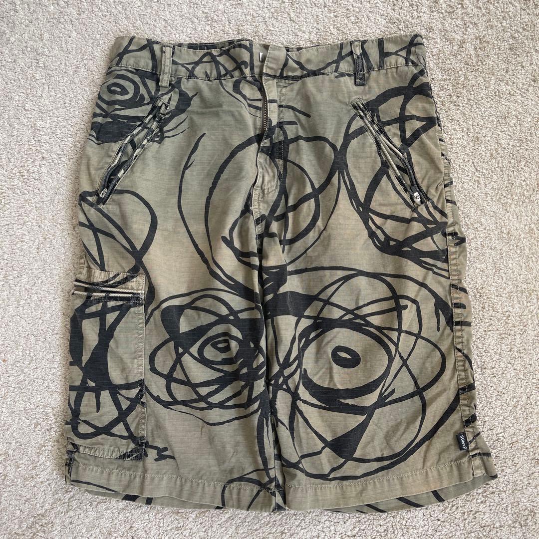 00s Stussy×Futura lips top shorts W32