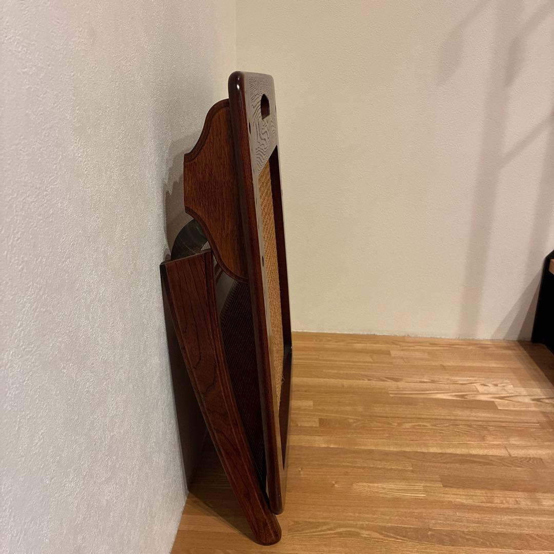 名作カリモクKARIMOKU籐座面折り畳み座椅子1脚