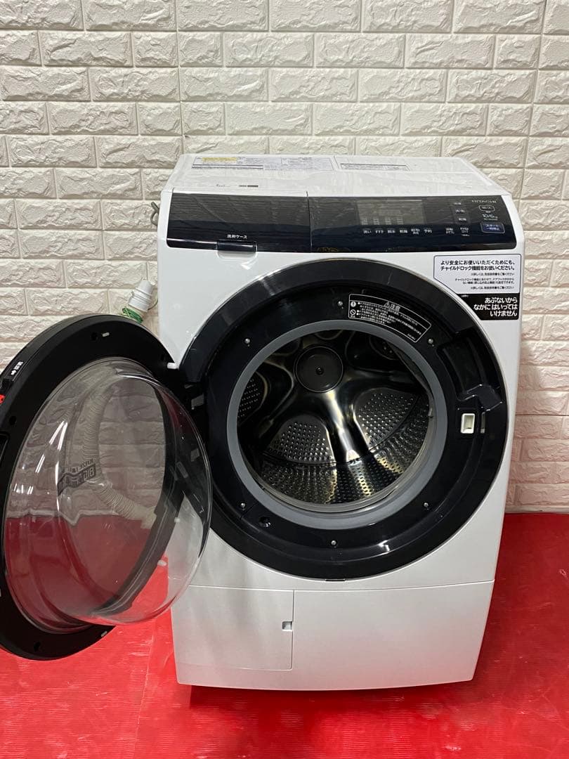 日立 ドラム　ビッグドラム 左開き ホワイト BD-SG100EL