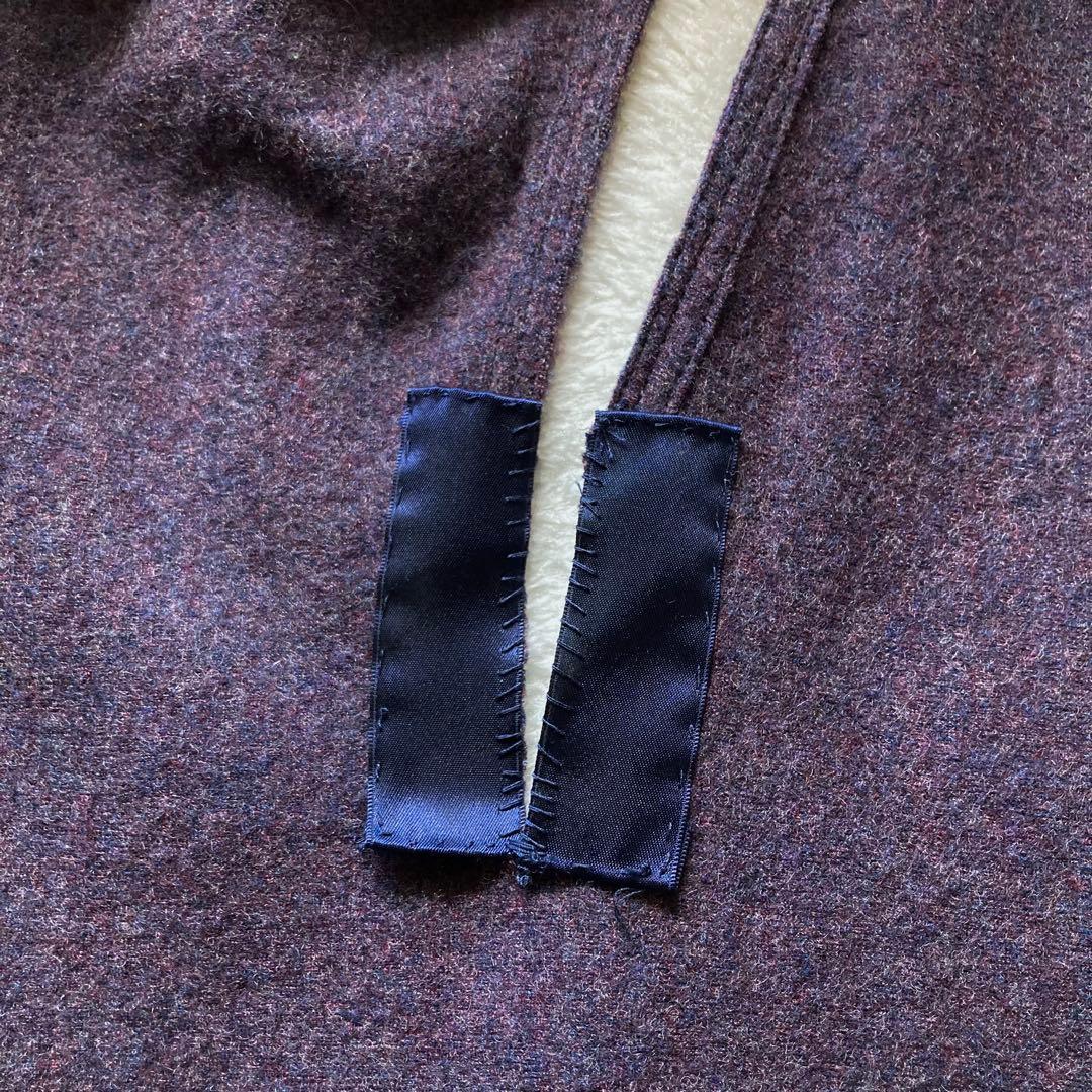 美品 パラスパレス 変形ロングベスト 編み襟 縮絨