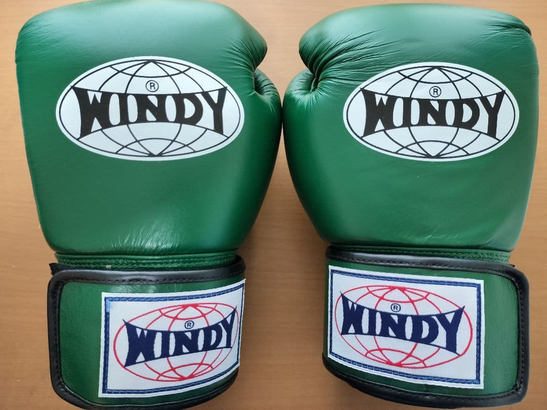 WINDY ウィンディ ボクシンググローブ グリーン 本革製 12オンス