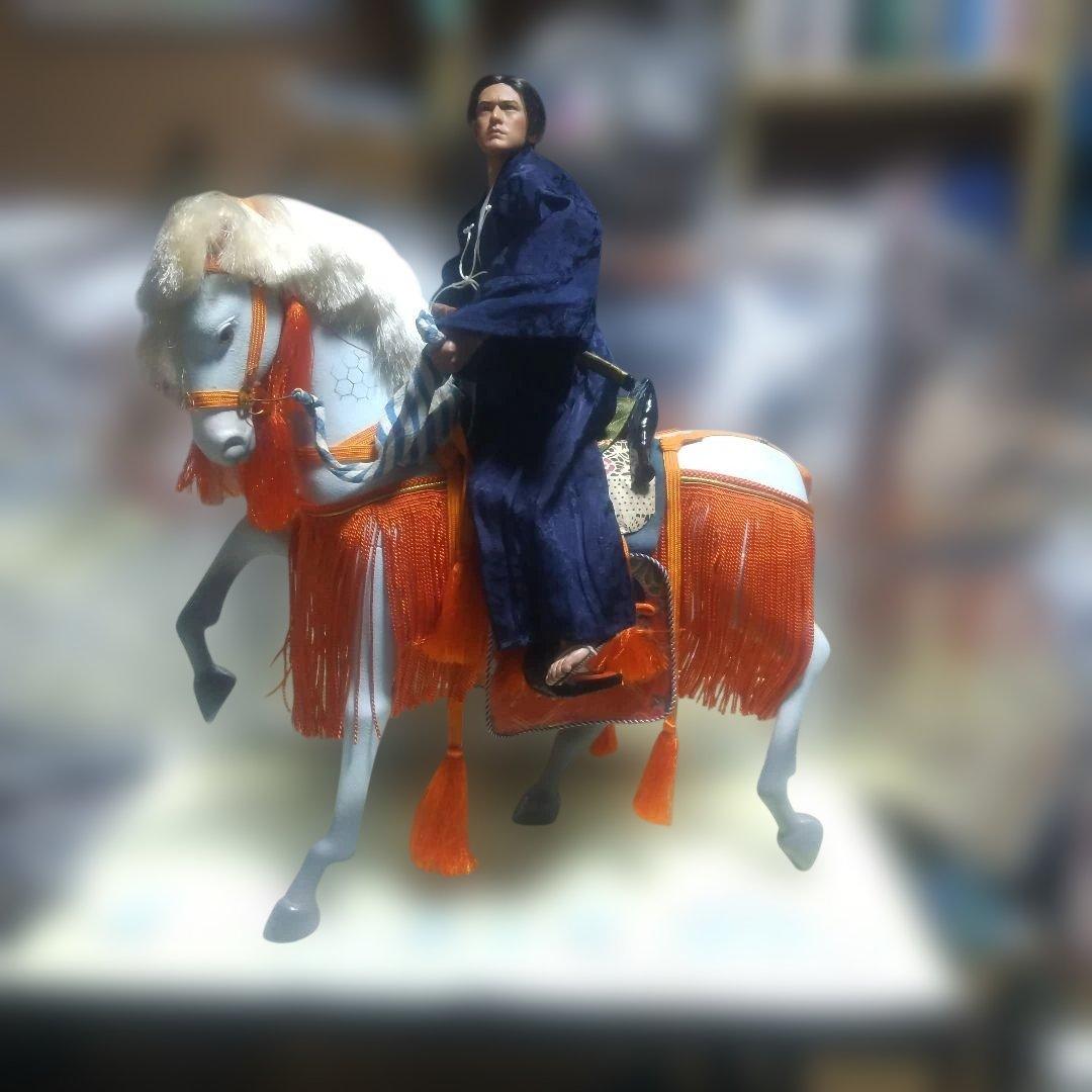 (^-^)値下げしました☆織田三郎信長騎馬アクションフィギュア紺色直垂衣装