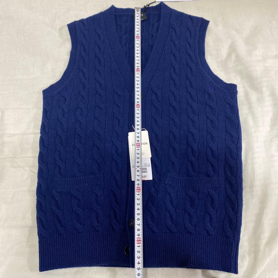 【未使用品】BEAMS F BAFY ケーブルニットベスト ネイビー サイズ48