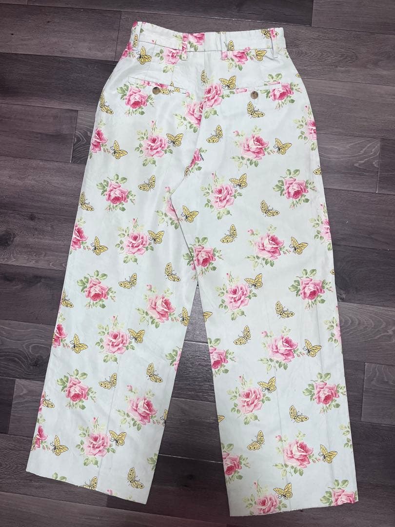 PRADA プラダ ロゴ入り 花柄 パンツ