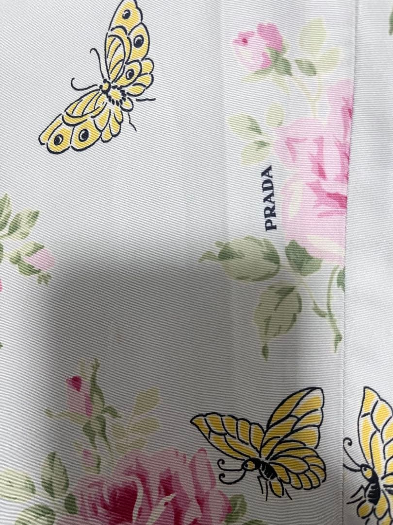 PRADA プラダ ロゴ入り 花柄 パンツ