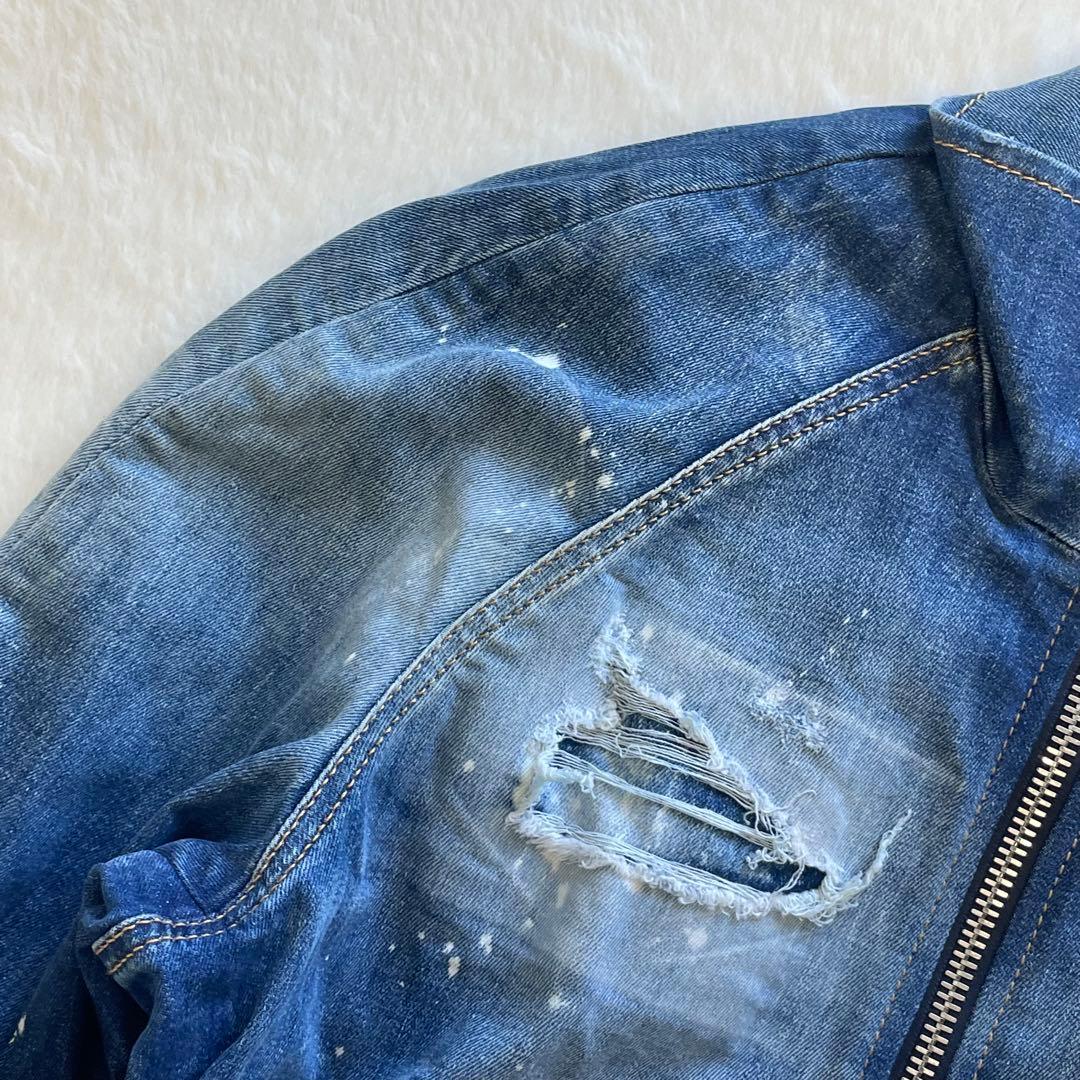 定価12万 22SS新作 DSQUARED2 デニムジャケット ペイント