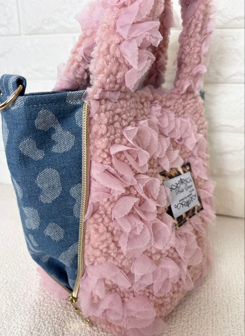 こ*り様 コヤンイサムチョン　サイドファスナーバッグ　ピンクボア　ルミちゃん　ヒ