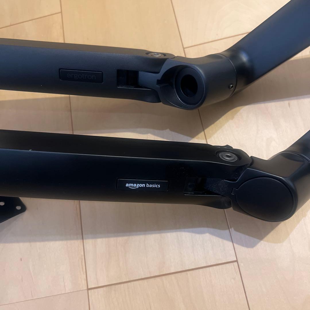 エルゴトロン ブラック モニターアーム　ダブル(ジャンク)