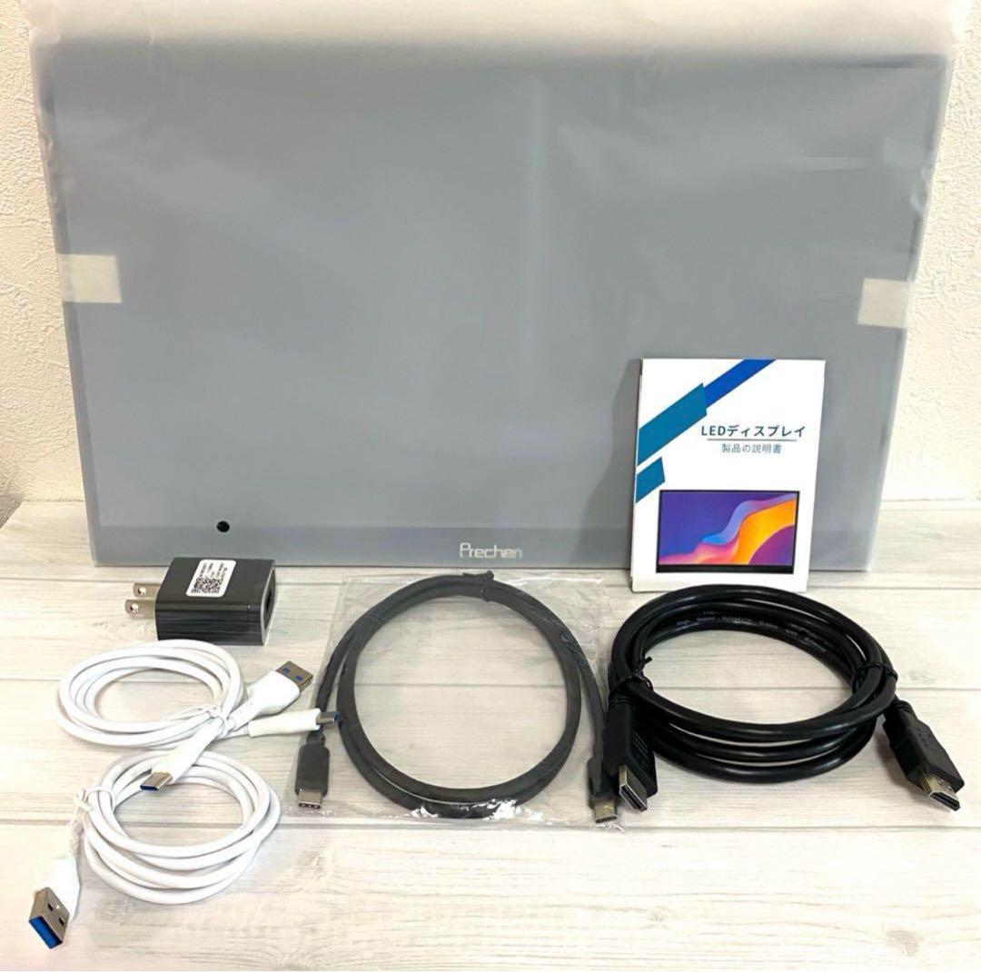 モバイル モニター タッチ スクリーン、15.6 インチ USBC ポータブル