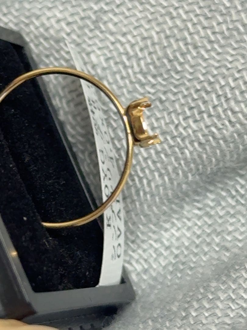 K10YG空枠 リング　オーバル 4x6