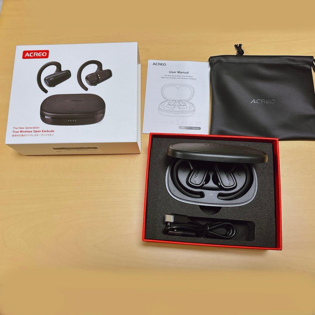 ☆ワイヤレスイヤホン | ACREO OpenBuds| マイク付きイヤホン
