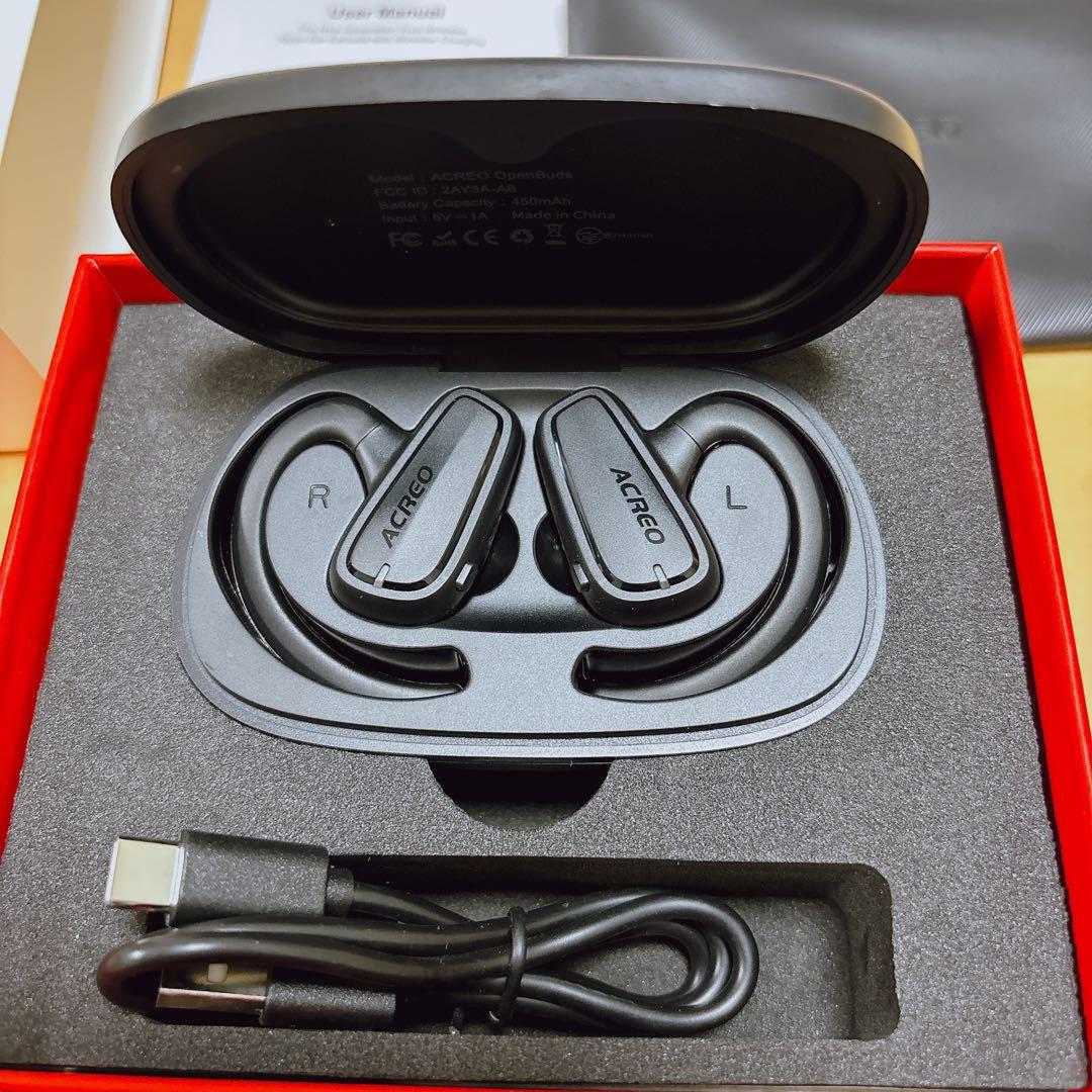 ☆ワイヤレスイヤホン | ACREO OpenBuds| マイク付きイヤホン