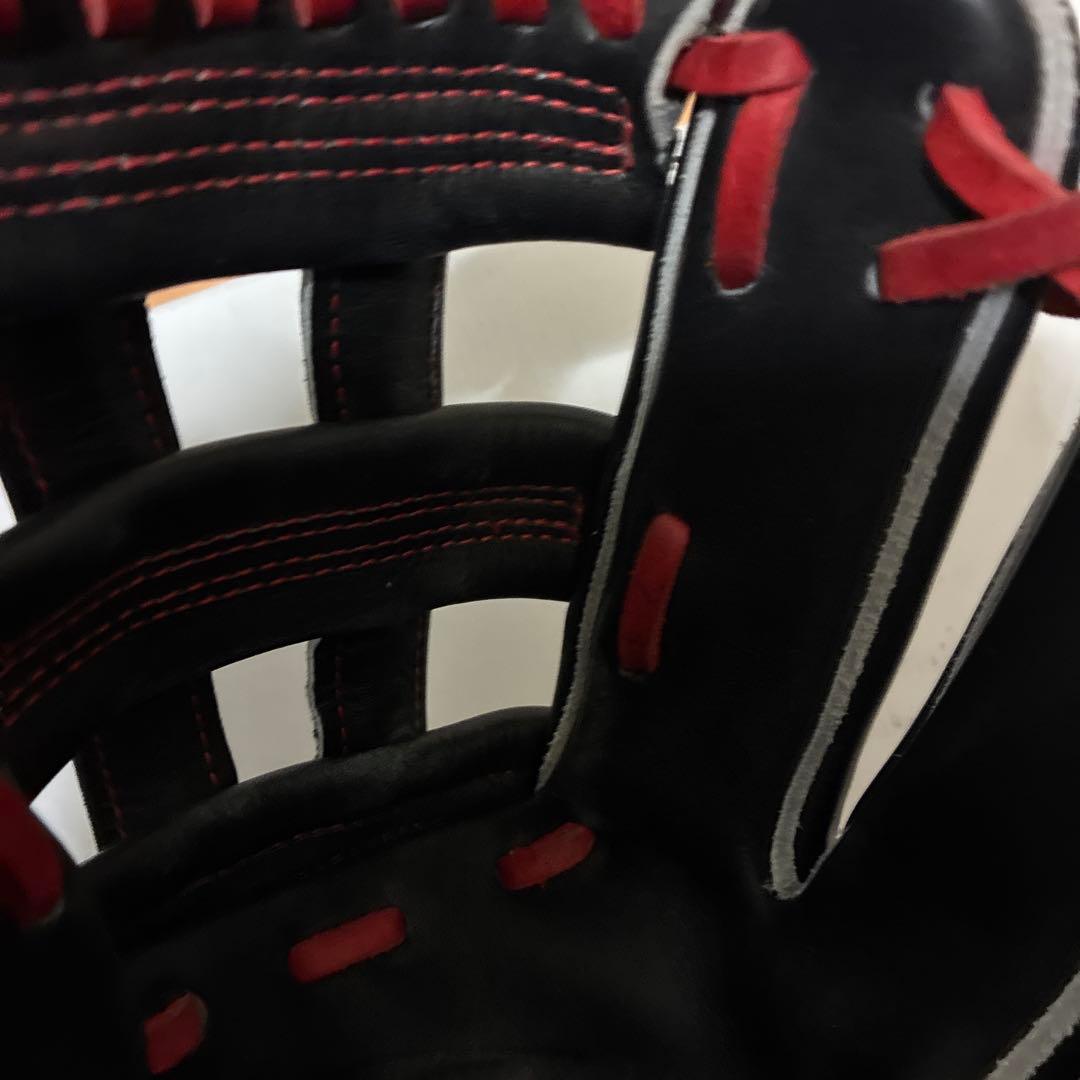 軟式用ミズノプロ　ライリー型 サイズ11黒/赤