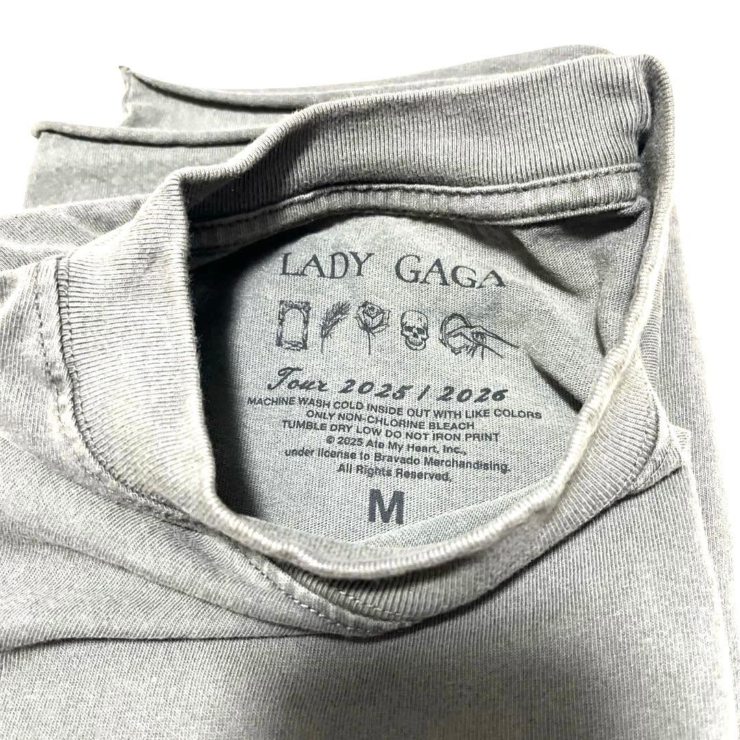 レディーガガLADY GAGA グレー Tシャツ Mサイズ
