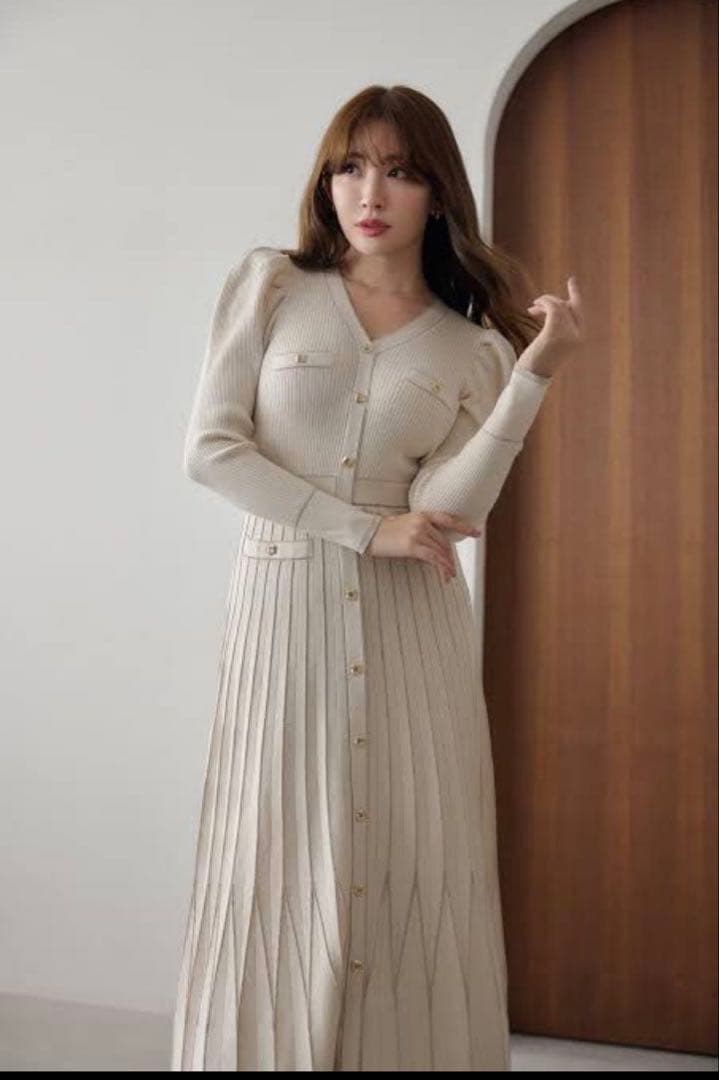【ハーリップトゥ】Suite Room Knit Long Dress M