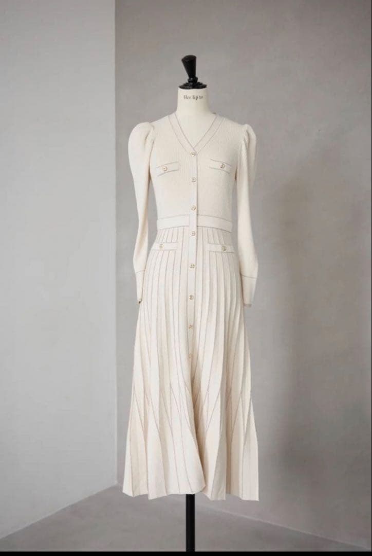 【ハーリップトゥ】Suite Room Knit Long Dress M