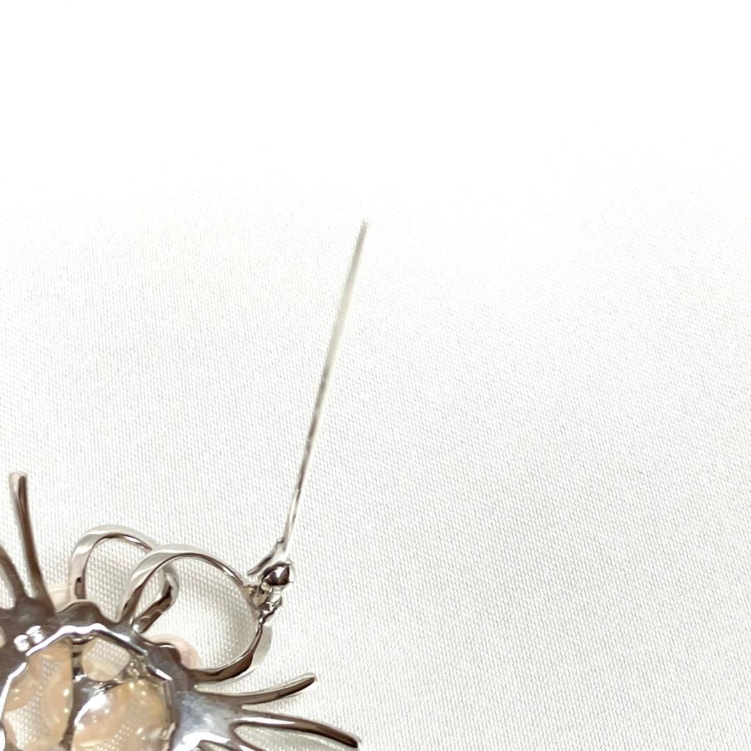 【極美品】ミキモト　アコヤ真珠　本真珠　ブローチ　SV925 9粒　パール