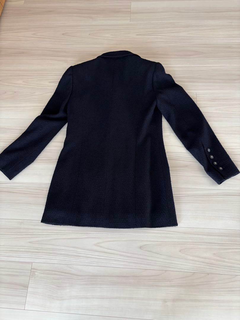 シャネル　ネイビー ダブルブレスト テーラードジャケット