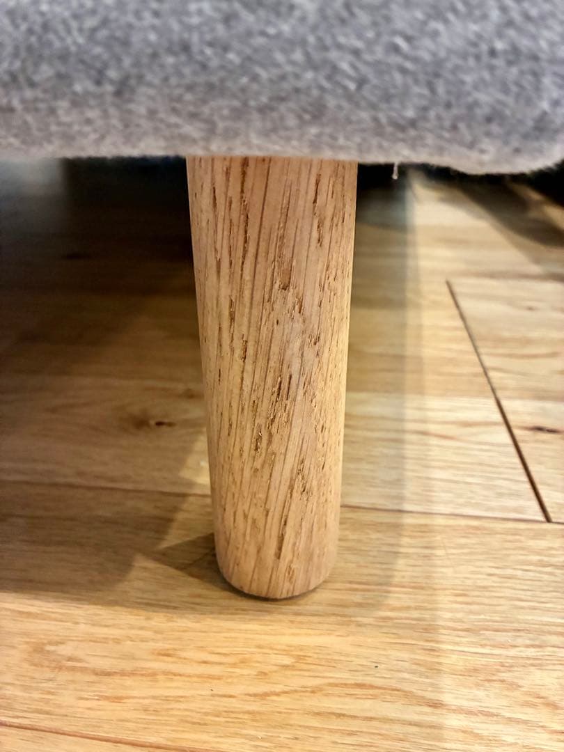 IKEA ソーデルハムン 3人掛けソファ グレー 木製脚付き クッション付