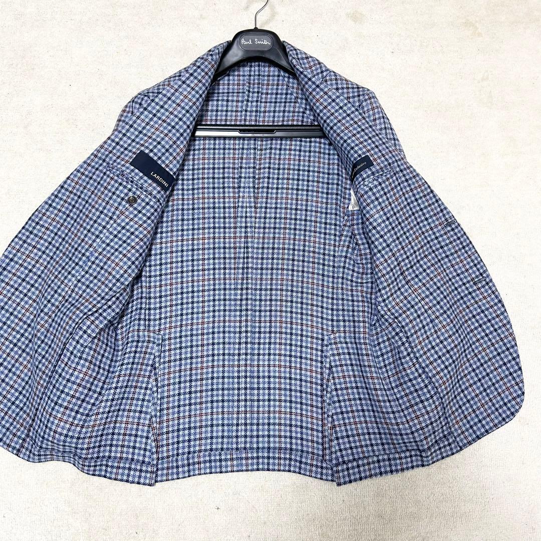 極美品　ラルディーニ　アンコンジャケット　テーラードジャケット　チェック　現行