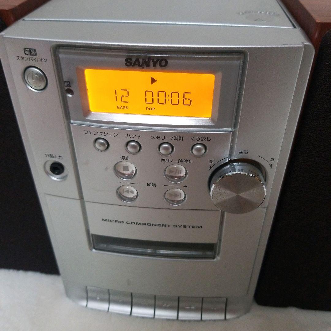 【動作品】サンヨー　SANYO　ミニコンポ　CD カセット　ラジオ　希少品