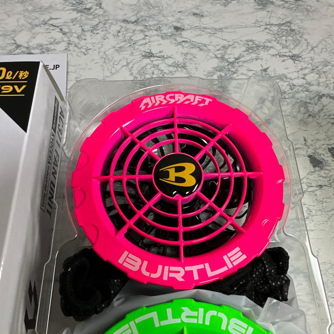 新品未使用 AC371 バートル ファン アシンメトリー ピンク　ライム　❻