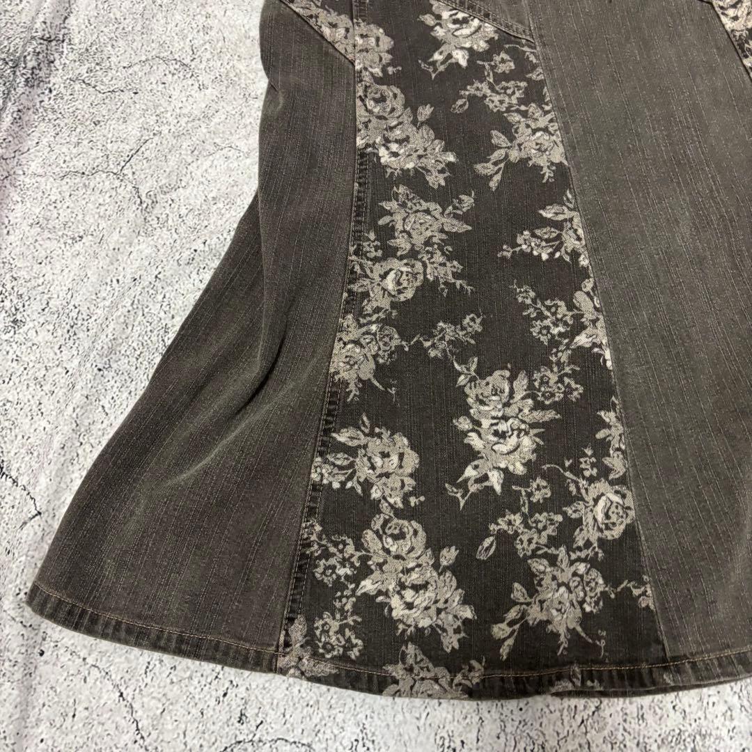 y2k 00s 森ガール　ニットポンチョ　スカート　2点セット　ファー　フリンジ