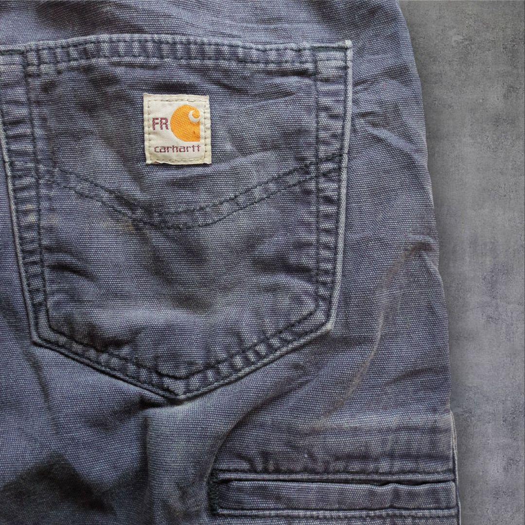 Carhartt FRワークパンツ グッドフェード 茄子紺 W40
