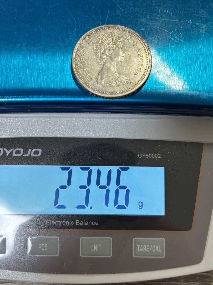 【Sv500】1973年 カナダ エリザベス女王 1ドル銀貨 大型銀貨 ケース付