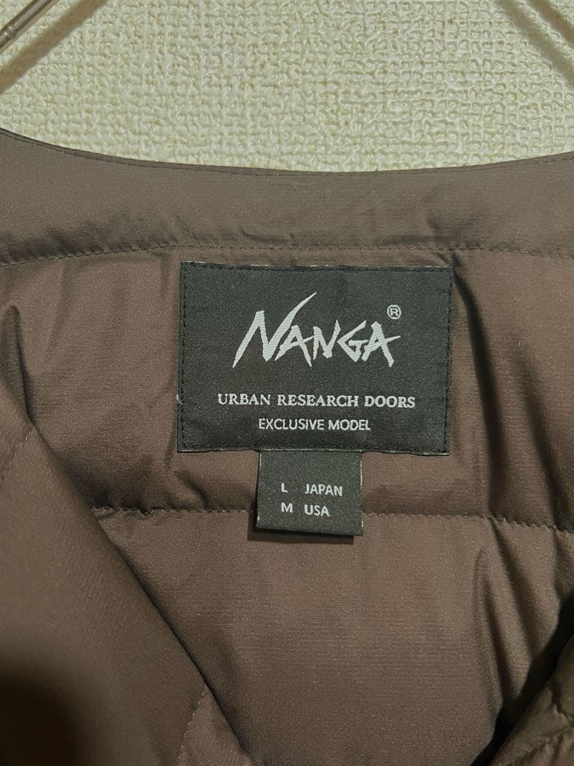 別注 ナンガ アーバンリサーチ インナーダウン バーガンディ L