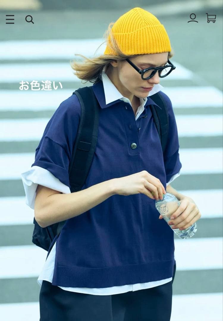 【新品タグ付き】någonstans knit polo pullover