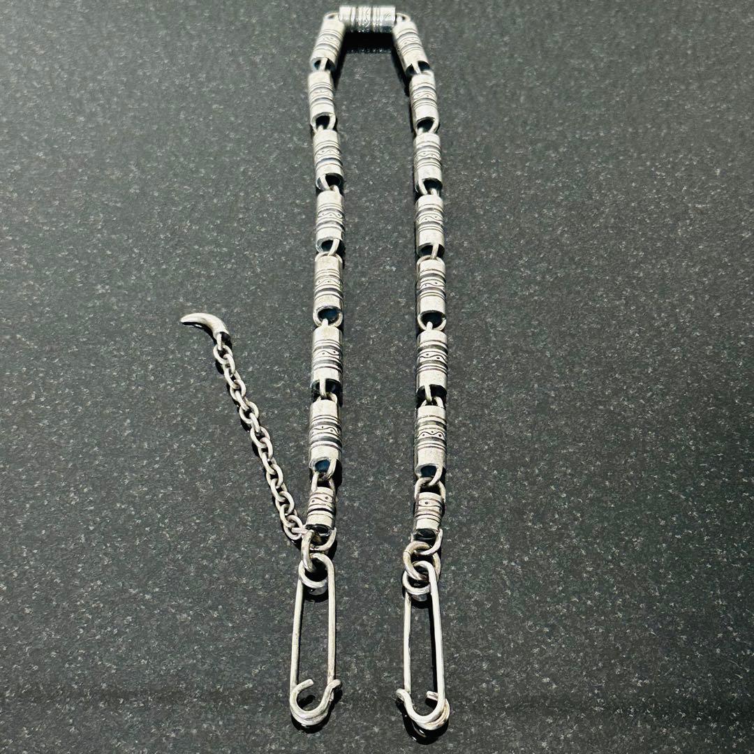 ジャムホームメイド 安全ピンクリップ ローラーウォレットチェーン 純銀 925