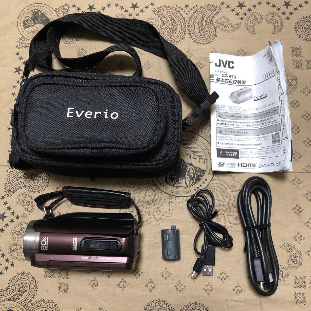美品 JVC GZ-R70 ビデオカメラ 防水 32GB内蔵メモリー