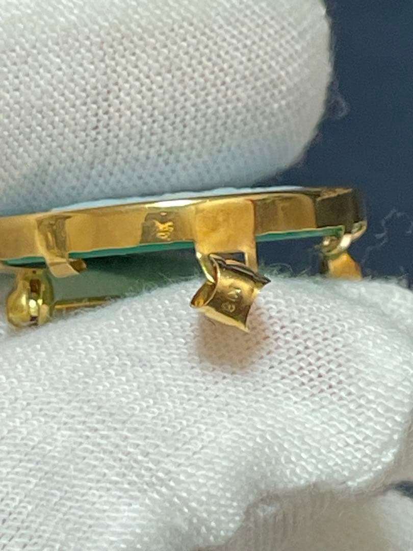 最低値段18k，カメオペンダントトップとブローチ、両用7.6g